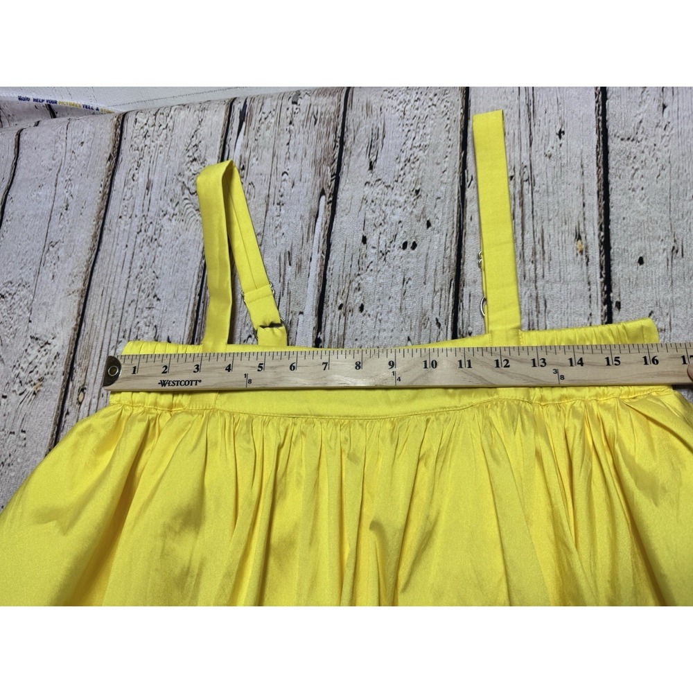 Anthropologie Bloni Square-Neck Taffeta‎ Bubble Mini Dress Yellow Small - Picture 5 of 7